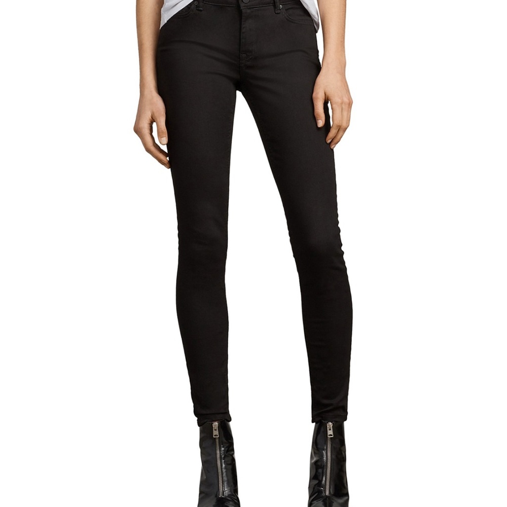 All Saints Black Skinny Legging Jeans